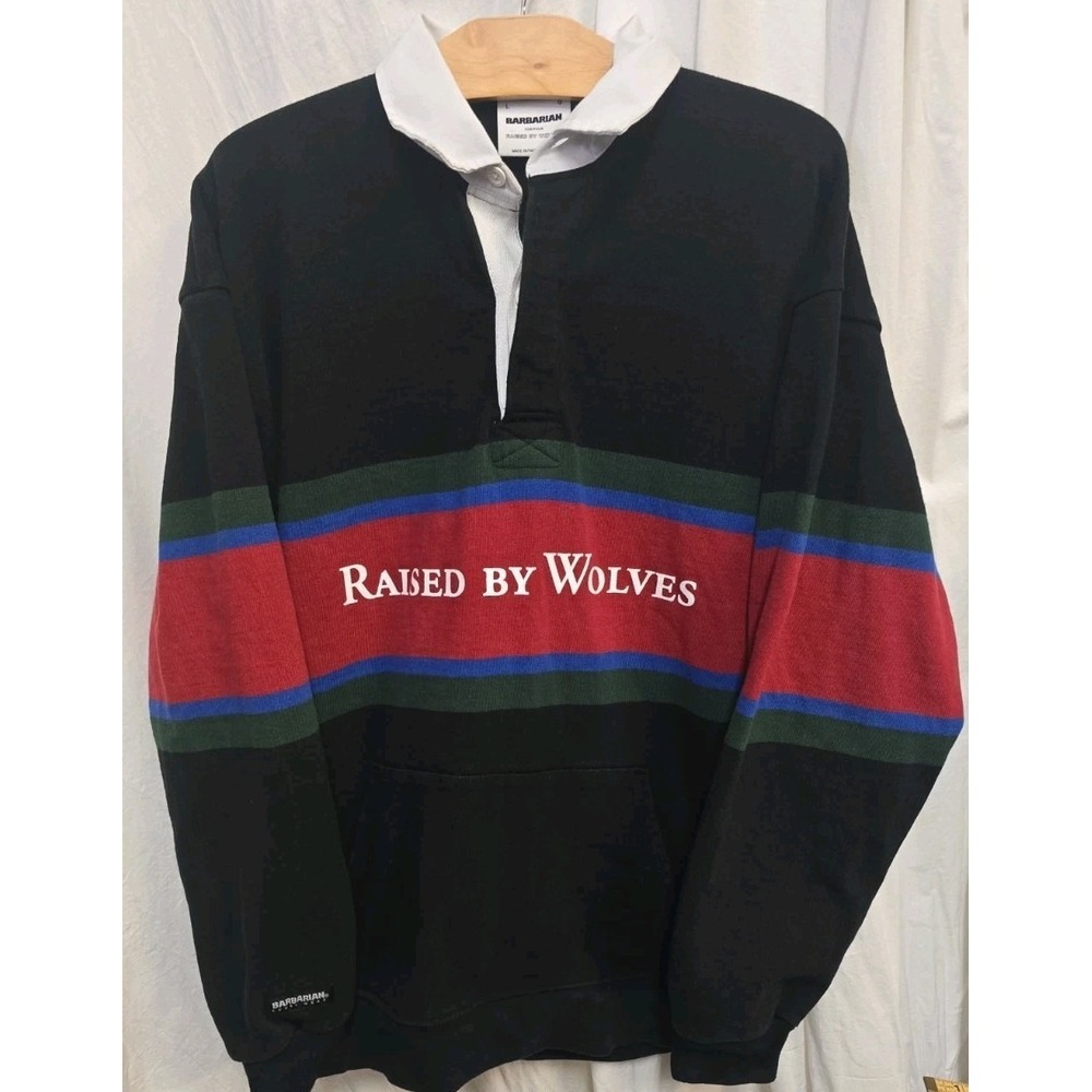 Raised By Wolves Barbarian Rugby Shirt L Heritage Prep Rugby Core Old Money - Picture 2 of 7